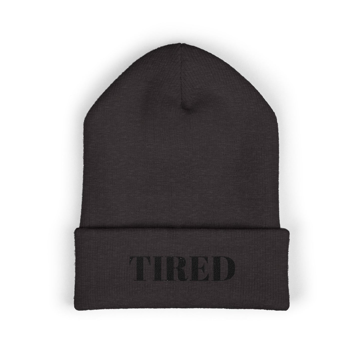 Tired Cuffed Beanie, Embroidered Beanie Hat, Eco-Friendly Accessories, Winter Warm Hat