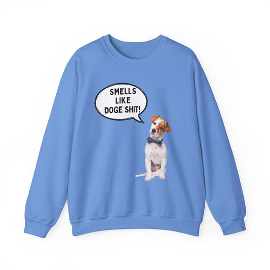 Funny Dog Lover Sweatshirt - 'Smells Like Doge Sh*t!' Crewneck
