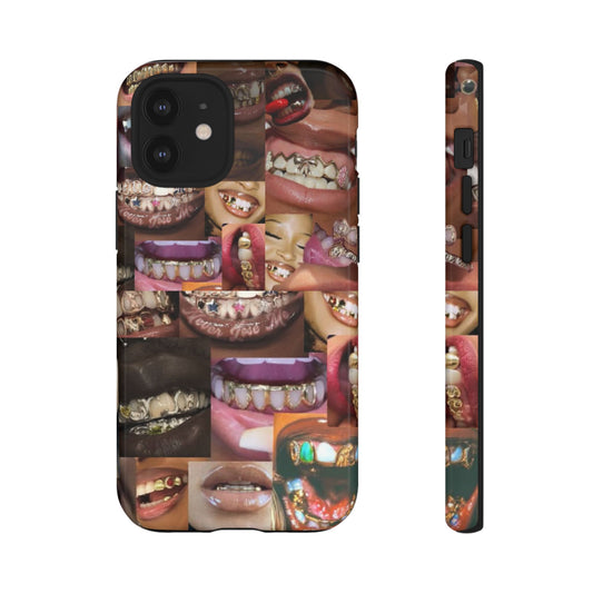Gold Grillz Bold Phone Case, For The Culture Tough Phone Cover, Statement Accessory, Unique Tech Gift