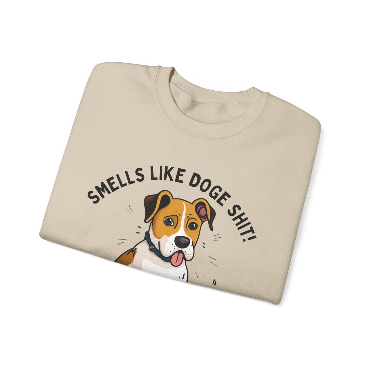 Funny Dog Lover Sweatshirt - 'Smells Like Doge Sh*t!' Crewneck