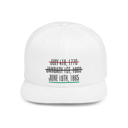 Juneteenth Embroidered Snapback Cap