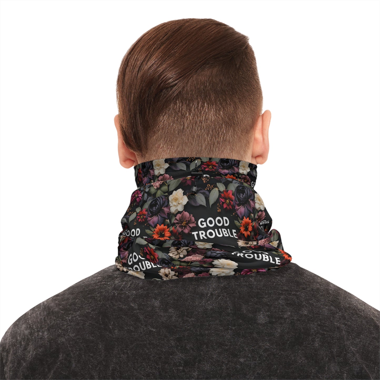 Winter Neck Gaiter With Drawstring