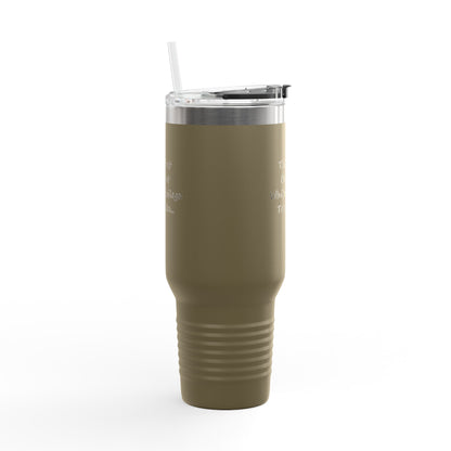 White Privilege Insulated Travel Mug, 40oz, Perfect Gift for Coffee Lovers, Road Trips, and Hands Off Protest Tumbler