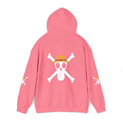 Straw Hat Pirates' Jolly Roger Embroidered Hoodie Design,  Protest streetwear