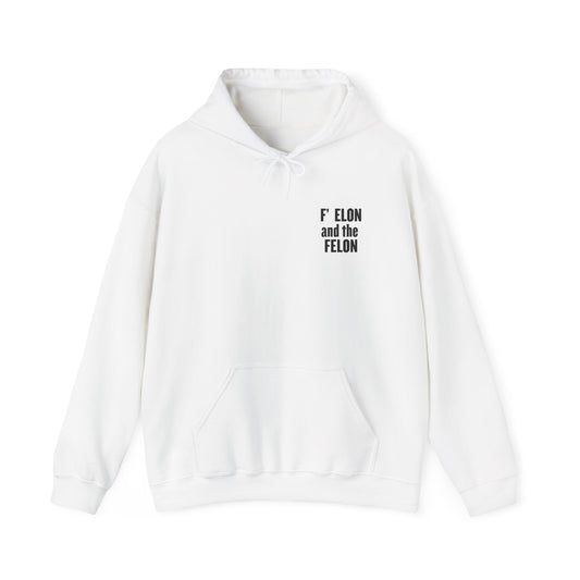 F Elon and the Felon's Heavy Blend Youth Hoodie - Trendy Felon Design
