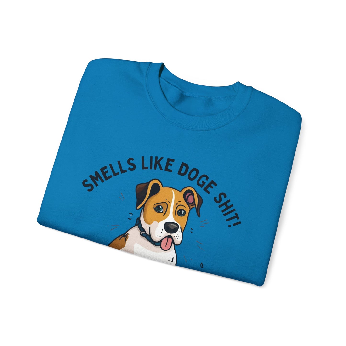 Funny Dog Lover Sweatshirt - 'Smells Like Doge Sh*t!' Crewneck