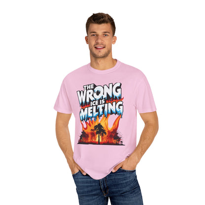 The Wrong Ice Is Melting Eco-Conscious Unisex T-Shirt - Climate Change Awareness Tee, Sustainable Fashion, Environmentalist Gift, Earth Day Apparel, Activism Top
