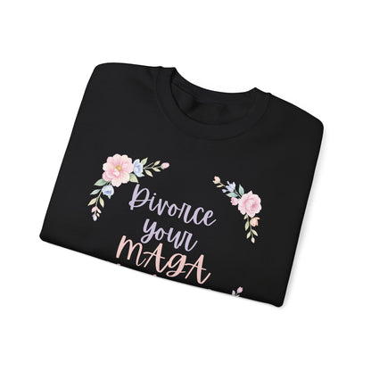 Divorce Your Mean Husband Floral Crewneck Sweatshirt