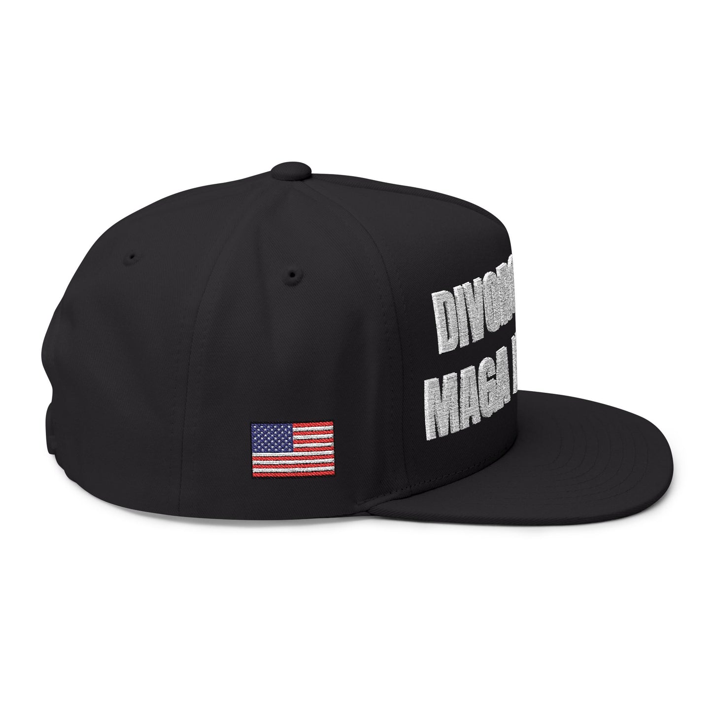 Embroidered Flat Bill Cap — "Divorce Your MAGA Husband" Statement Hat