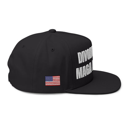 Embroidered Flat Bill Cap — "Divorce Your MAGA Husband" Statement Hat