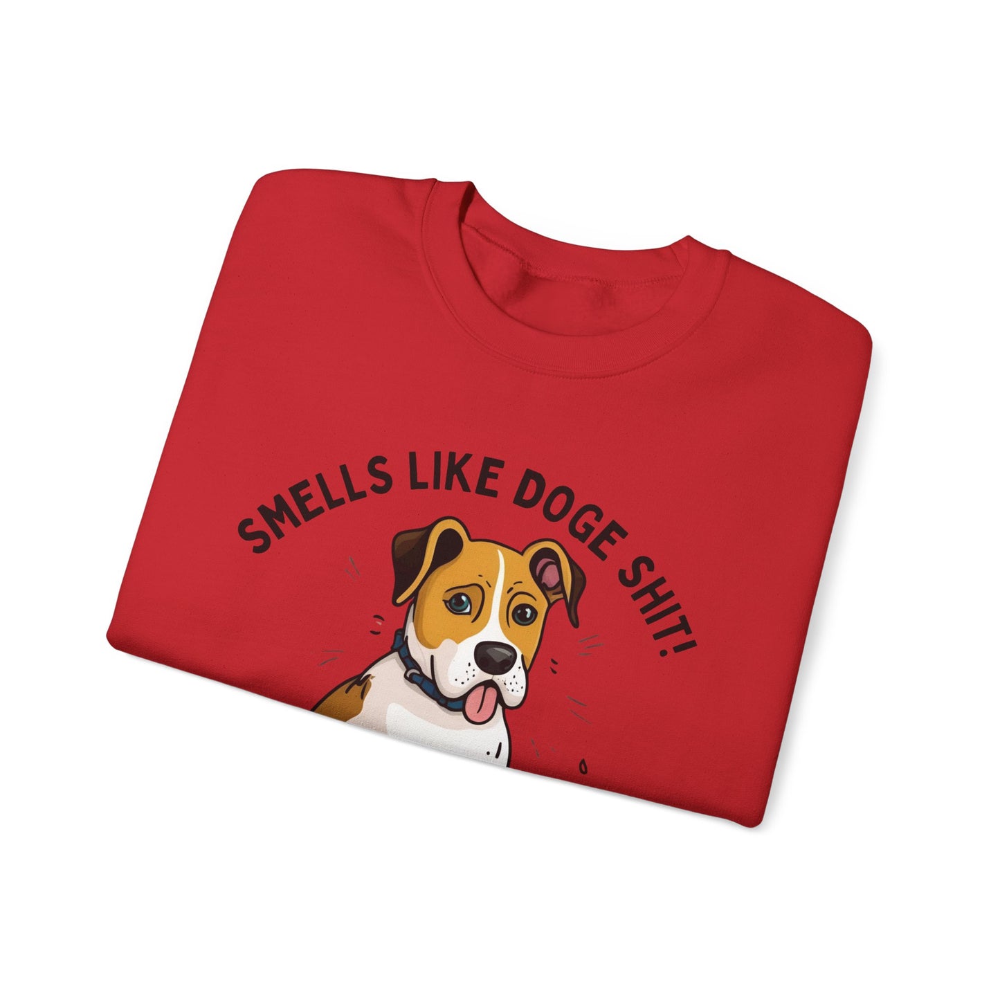 Funny Dog Lover Sweatshirt - 'Smells Like Doge Sh*t!' Crewneck