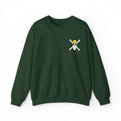 Straw Hat Pirates' Jolly Roger Embroidered Unisex Crewneck Sweatshirt