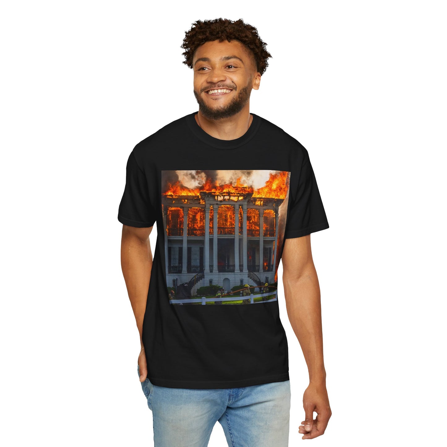 Nottoway Plantation - Juneteenth Gift - Unisex Garment-Dyed T-shirt