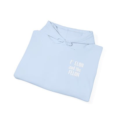 F Elon and the Felon's Heavy Blend Youth Hoodie - Trendy Felon Design