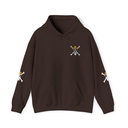 Straw Hat Pirates' Jolly Roger Embroidered Hoodie Design,  Protest streetwear