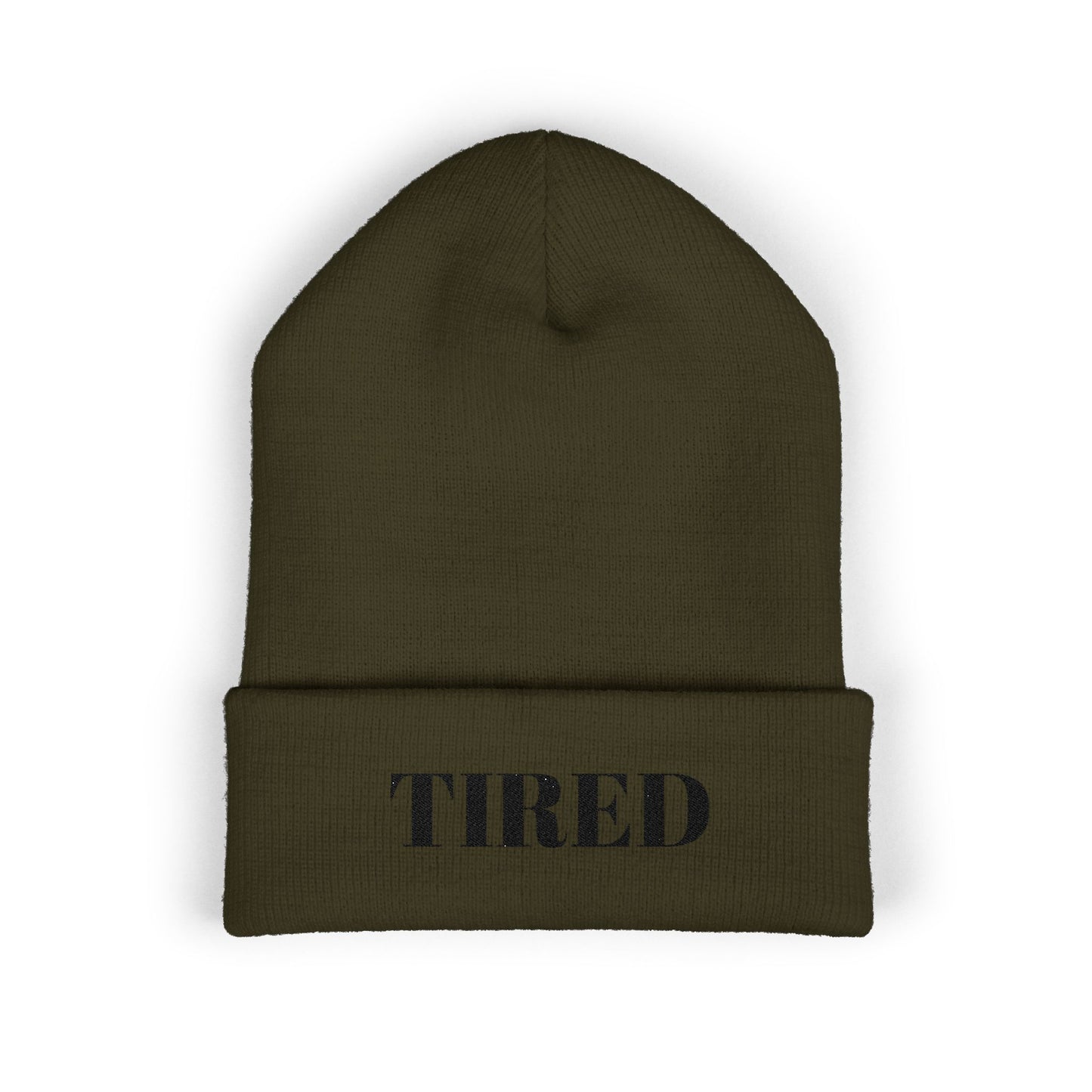 Tired Cuffed Beanie, Embroidered Beanie Hat, Eco-Friendly Accessories, Winter Warm Hat