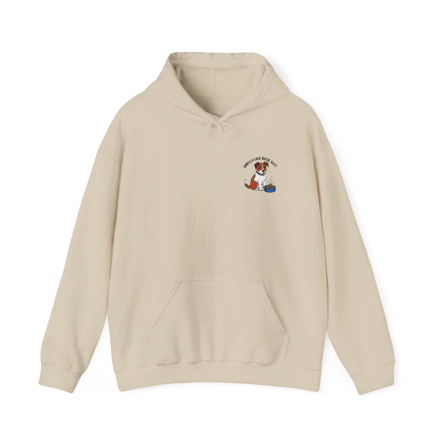 "Smells Like Doge Shit" Embroidered Unisex Heavy Blend Hooded Sweatshirt - Empowering Comfort for Every Occasion