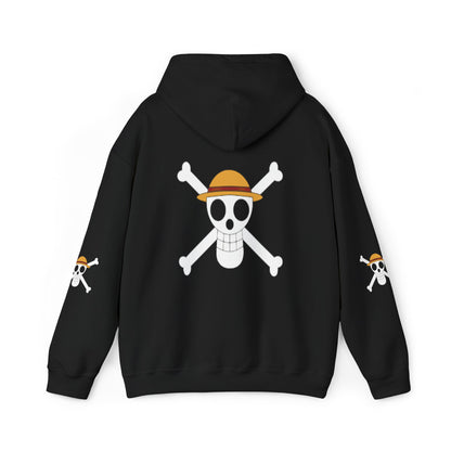 Straw Hat Pirates' Jolly Roger Embroidered Hoodie Design,  Protest streetwear