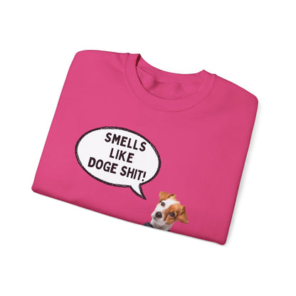 Funny Dog Lover Sweatshirt - 'Smells Like Doge Sh*t!' Crewneck
