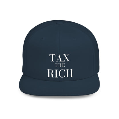 Tax The Rich Embroidered Snapback Cap