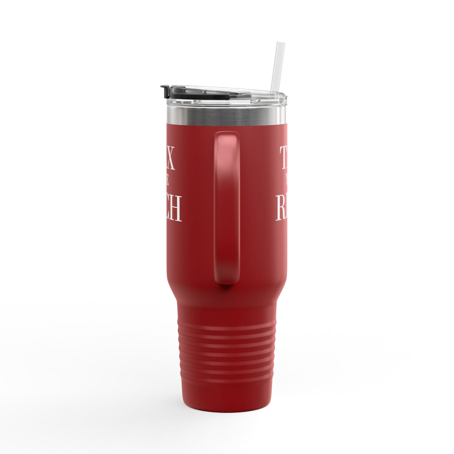 Tax The Rich Insulated Travel Mug, 40oz, Perfect Gift for Coffee Lovers, Road Trips, and Hands Off Protest Tumbler