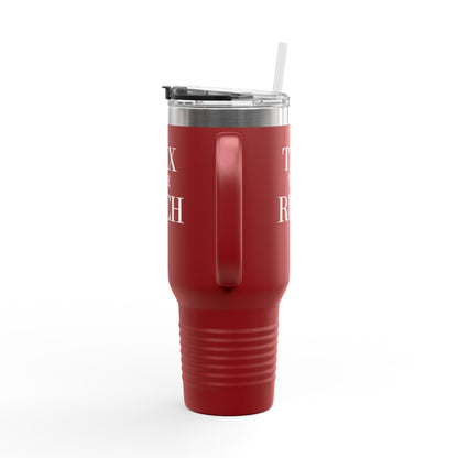 Tax The Rich Insulated Travel Mug, 40oz, Perfect Gift for Coffee Lovers, Road Trips, and Hands Off Protest Tumbler