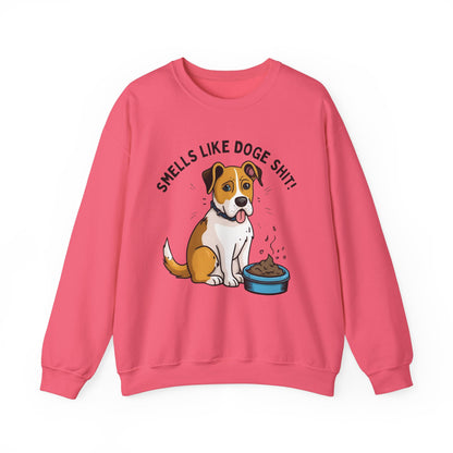 Funny Dog Lover Sweatshirt - 'Smells Like Doge Sh*t!' Crewneck
