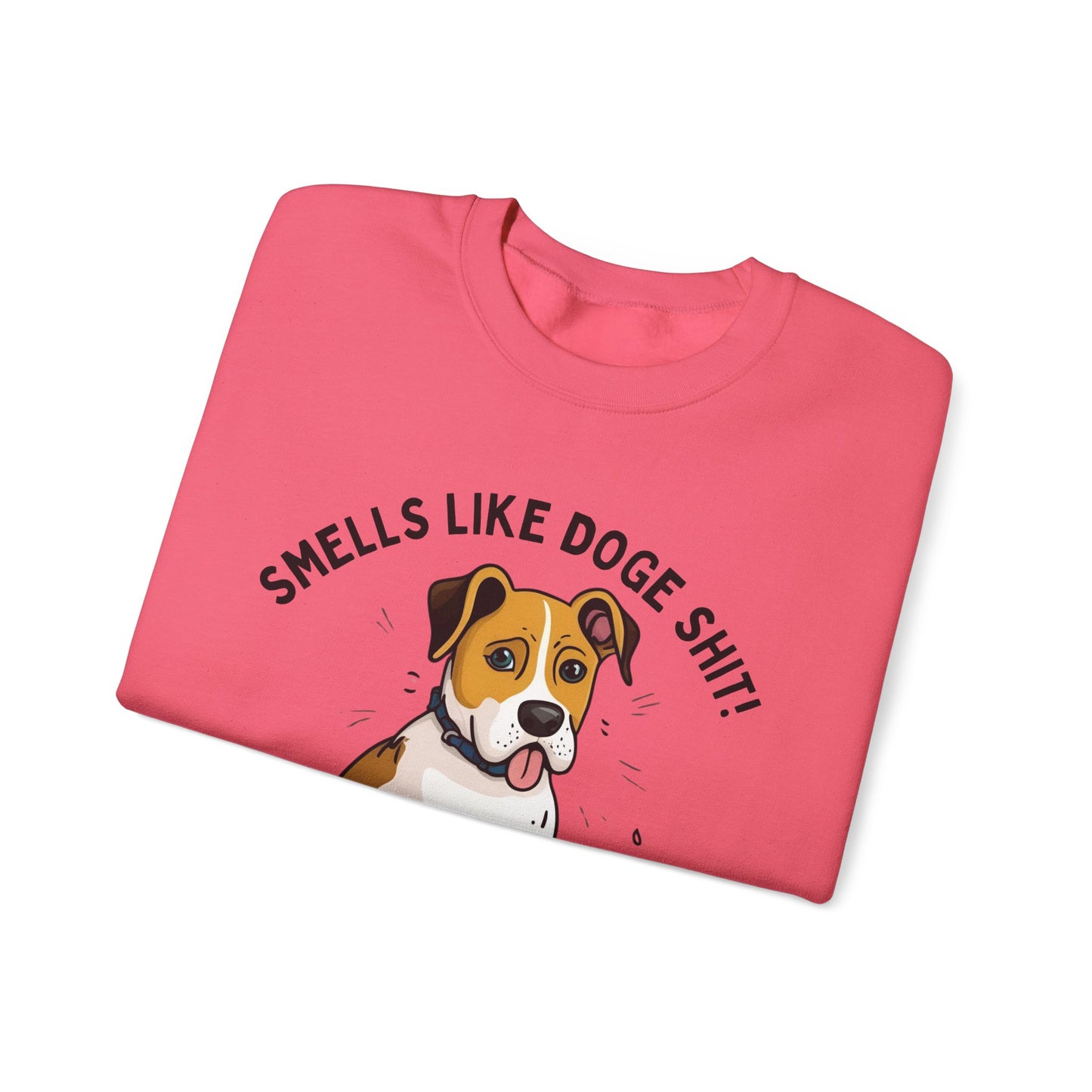 Funny Dog Lover Sweatshirt - 'Smells Like Doge Sh*t!' Crewneck