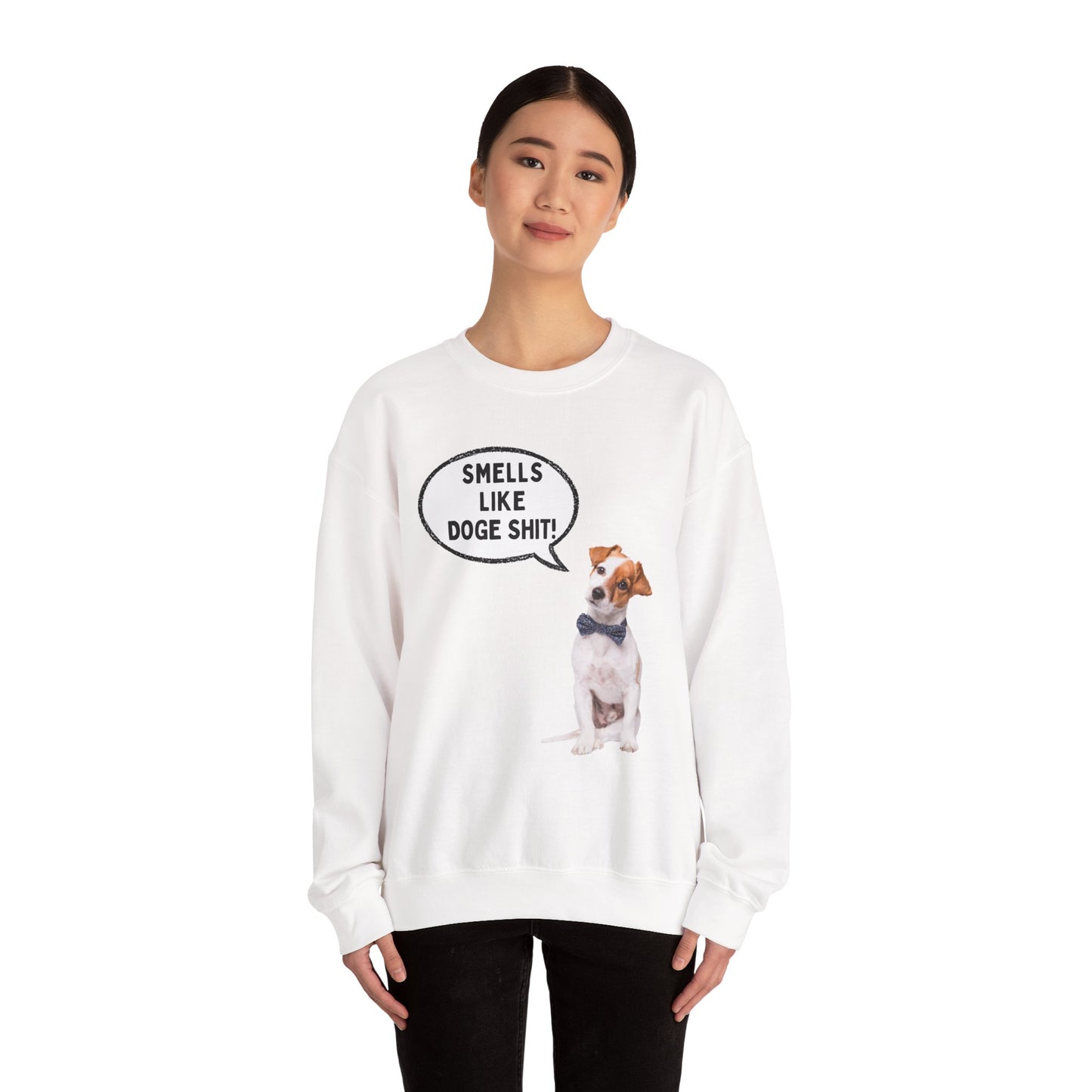 Funny Dog Lover Sweatshirt - 'Smells Like Doge Sh*t!' Crewneck