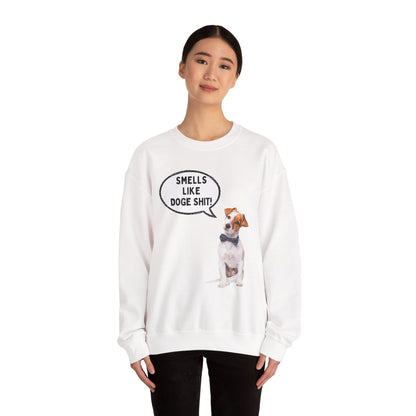 Funny Dog Lover Sweatshirt - 'Smells Like Doge Sh*t!' Crewneck