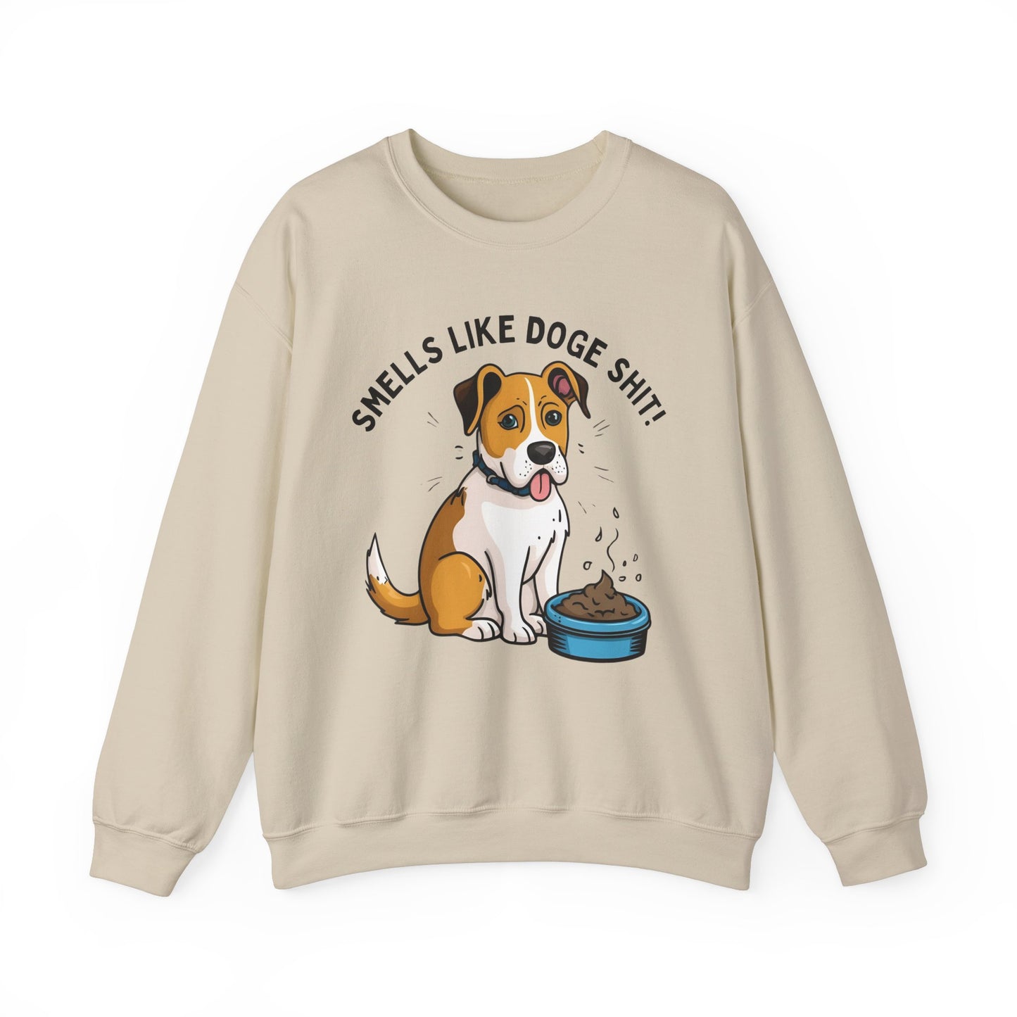 Funny Dog Lover Sweatshirt - 'Smells Like Doge Sh*t!' Crewneck