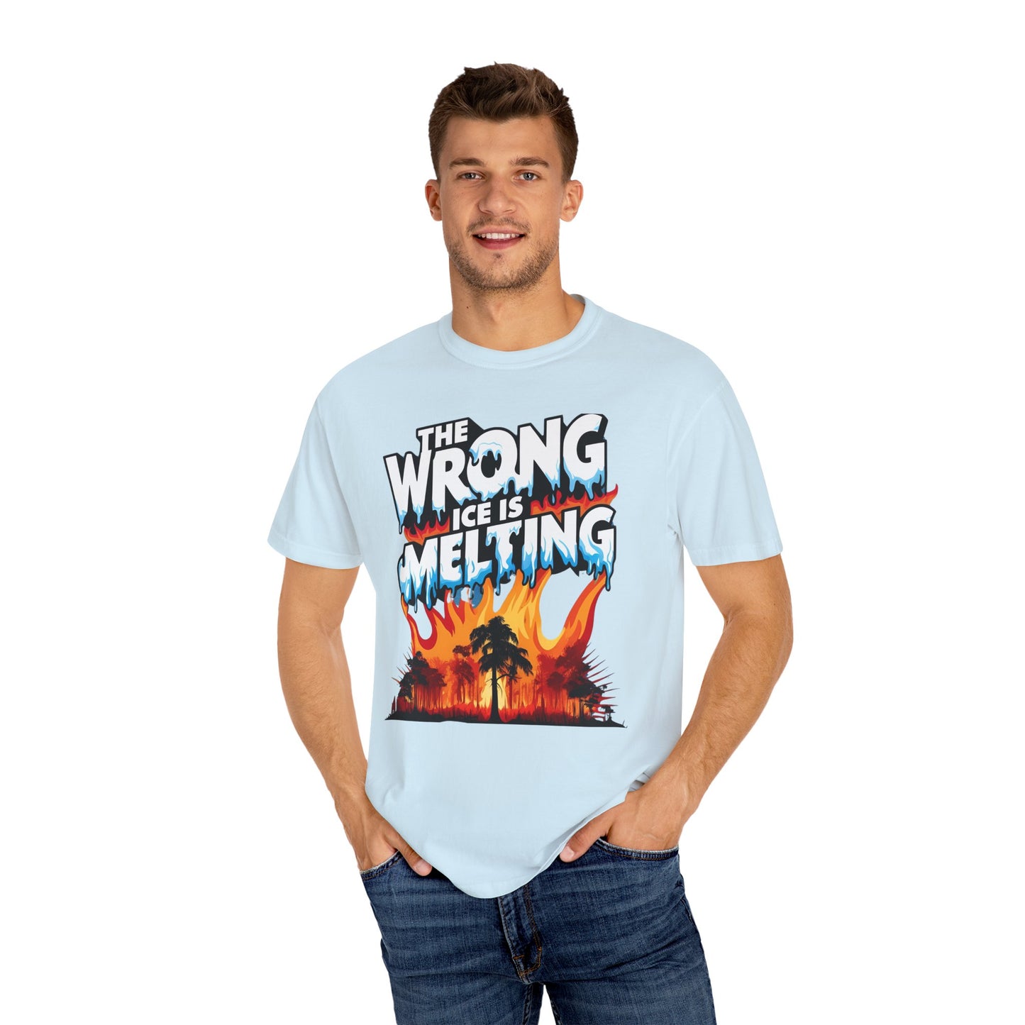 The Wrong Ice Is Melting Eco-Conscious Unisex T-Shirt - Climate Change Awareness Tee, Sustainable Fashion, Environmentalist Gift, Earth Day Apparel, Activism Top