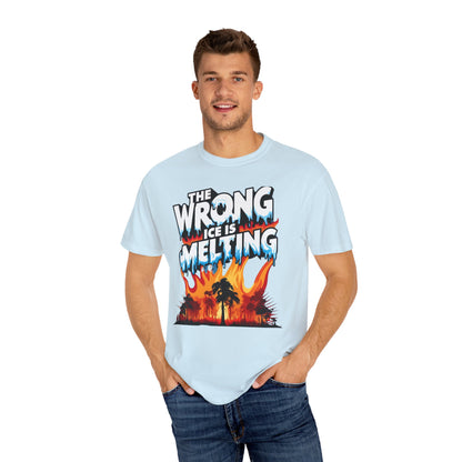 The Wrong Ice Is Melting Eco-Conscious Unisex T-Shirt - Climate Change Awareness Tee, Sustainable Fashion, Environmentalist Gift, Earth Day Apparel, Activism Top