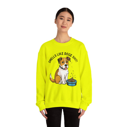 Funny Dog Lover Sweatshirt - 'Smells Like Doge Sh*t!' Crewneck