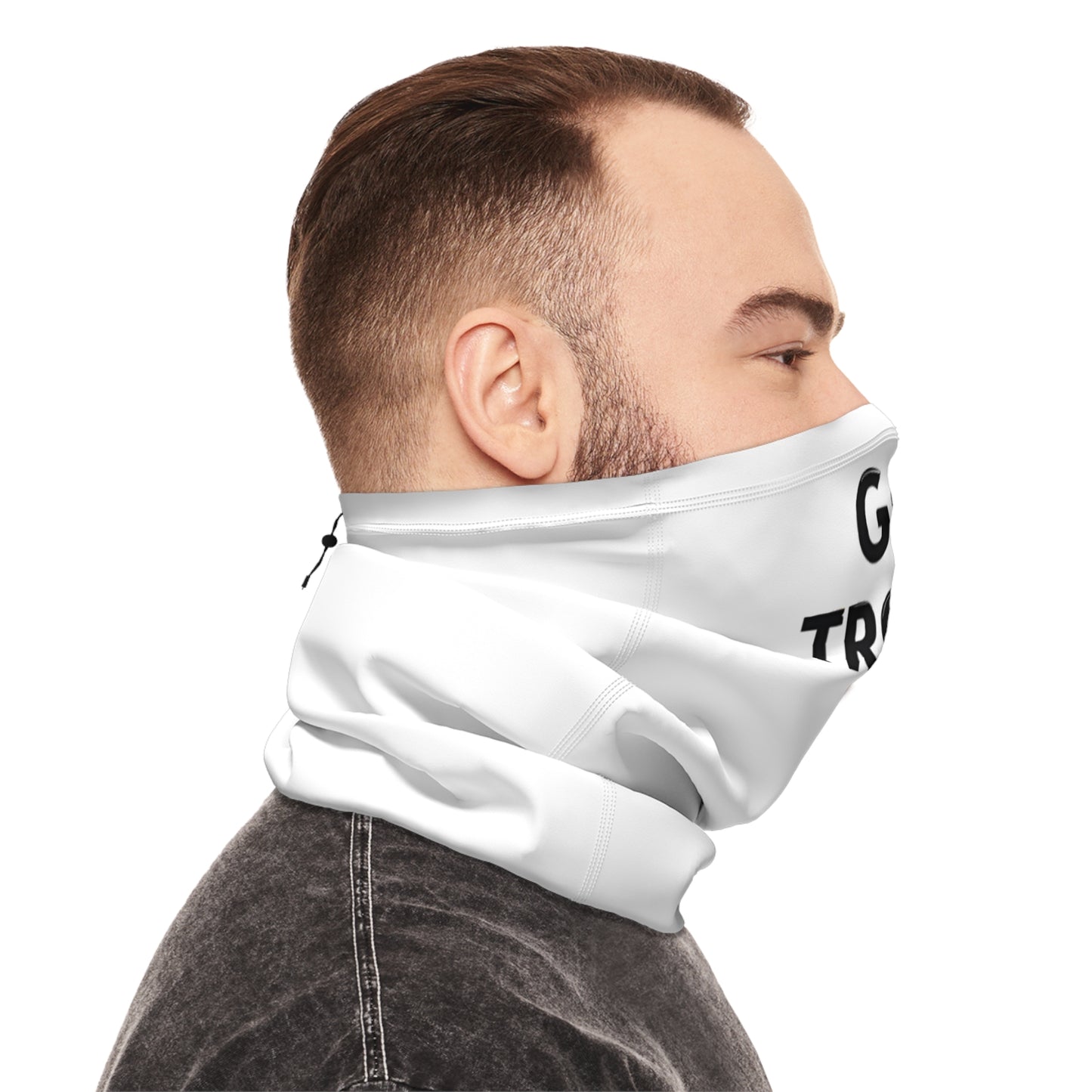 Winter Neck Gaiter With Drawstring