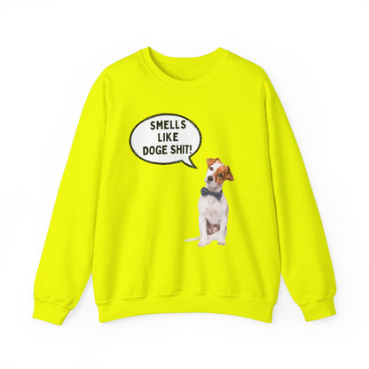 Funny Dog Lover Sweatshirt - 'Smells Like Doge Sh*t!' Crewneck