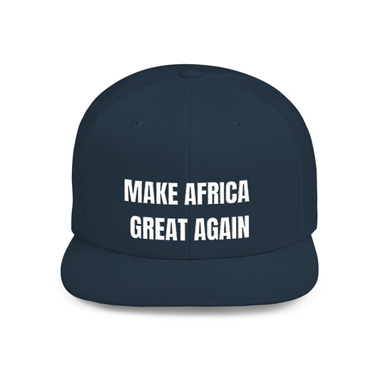 Make Africa Great Again Embroidered Snapback Cap, Trendy Flat Bill Hat for Activists, Gift for African Heritage Celebrations, Urban Streetwear