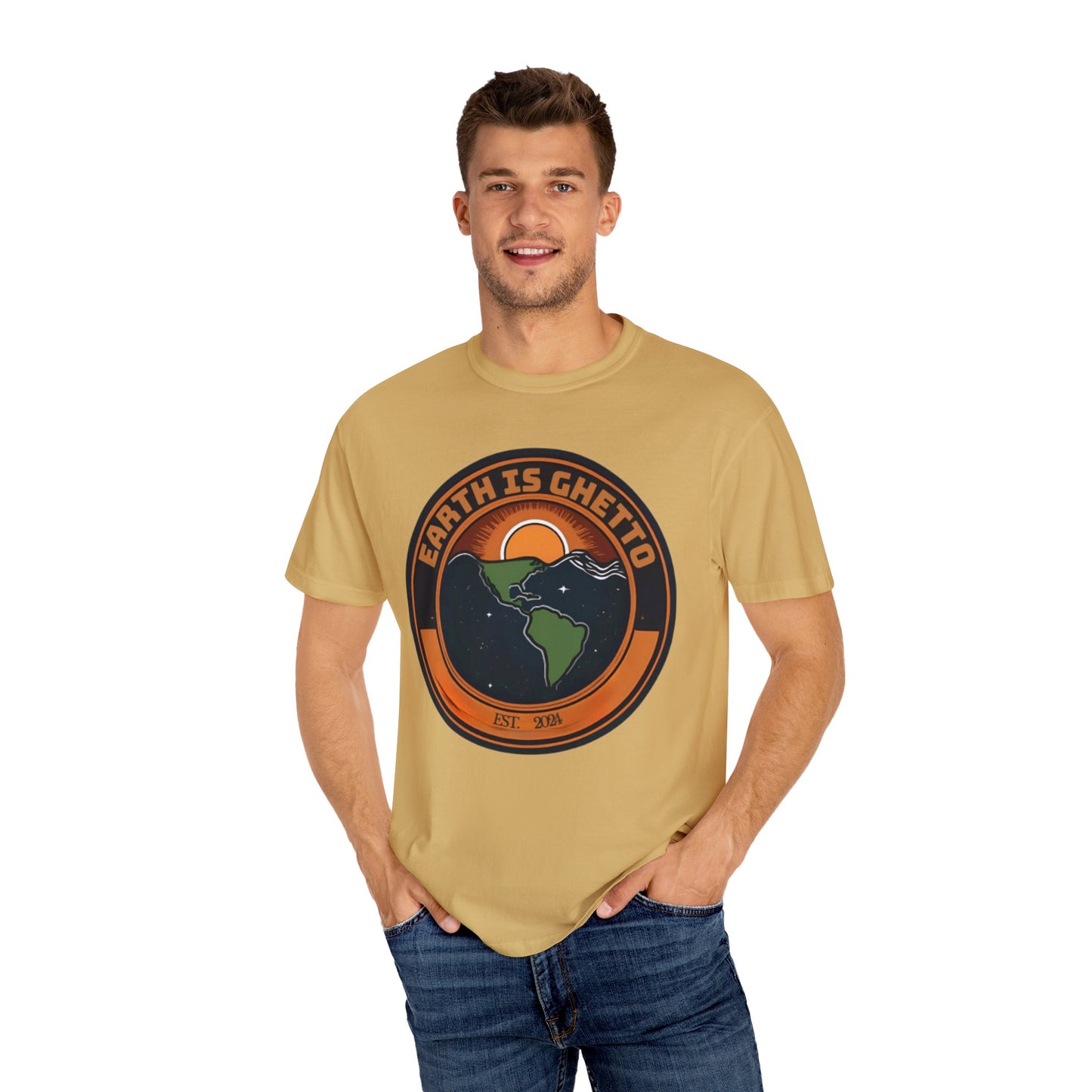 Earth is Ghetto  - Unisex Garment-Dyed T-shirt