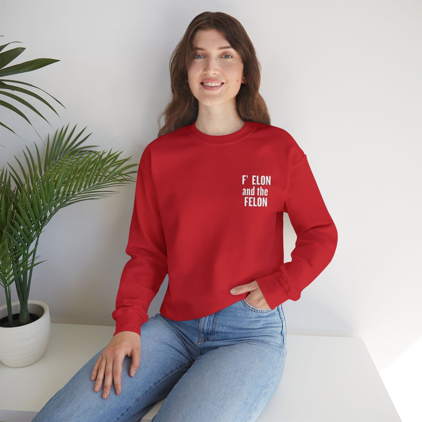 F elon and the Felon Unisex Heavy Blend™ Crewneck Sweatshirt - Comfy Streetwear for Casual Days