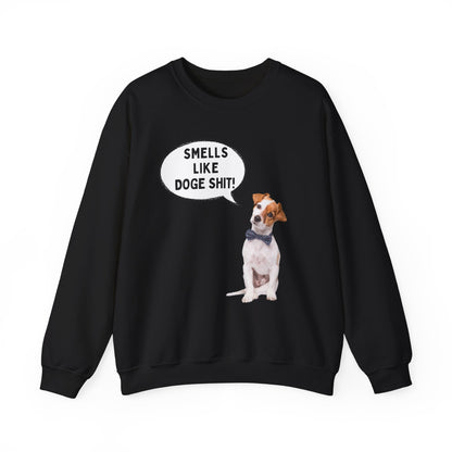 Funny Dog Lover Sweatshirt - 'Smells Like Doge Sh*t!' Crewneck