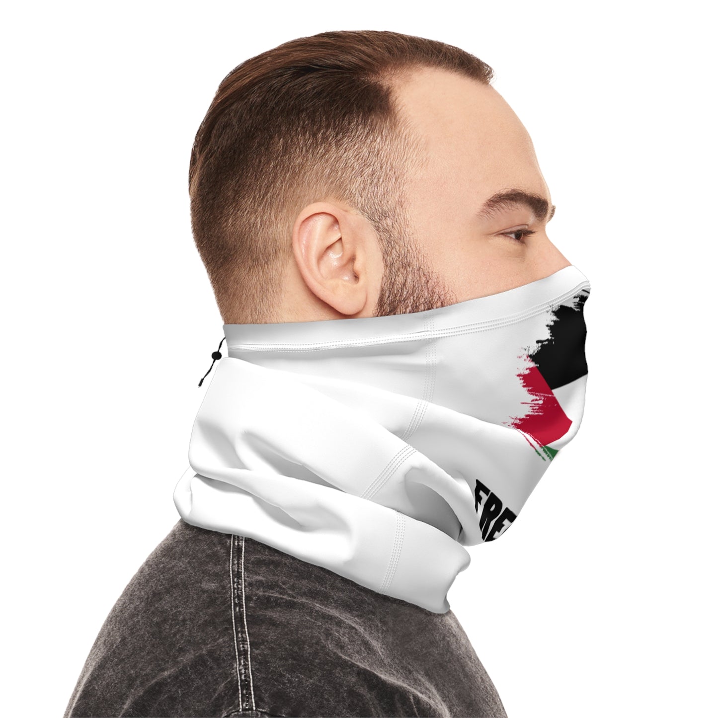 Winter Neck Gaiter With Drawstring