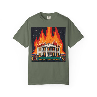 Nottoway Plantation - Juneteenth Gift - Unisex Garment-Dyed T-shirt