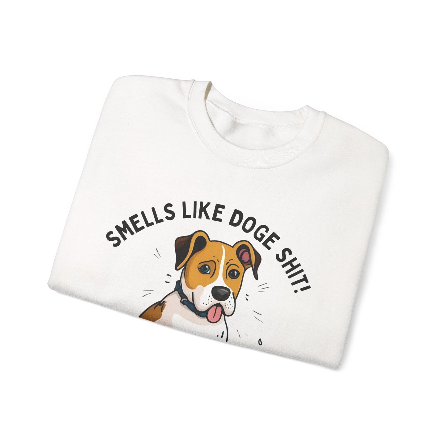 Funny Dog Lover Sweatshirt - 'Smells Like Doge Sh*t!' Crewneck