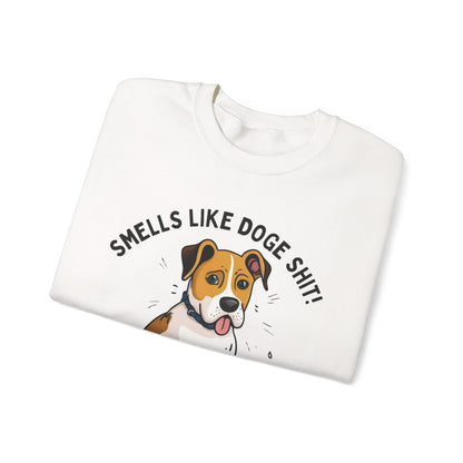Funny Dog Lover Sweatshirt - 'Smells Like Doge Sh*t!' Crewneck