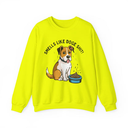 Funny Dog Lover Sweatshirt - 'Smells Like Doge Sh*t!' Crewneck