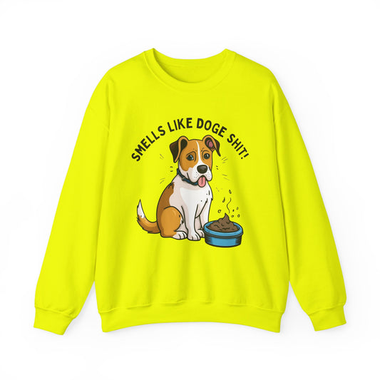 Funny Dog Lover Sweatshirt - 'Smells Like Doge Sh*t!' Crewneck