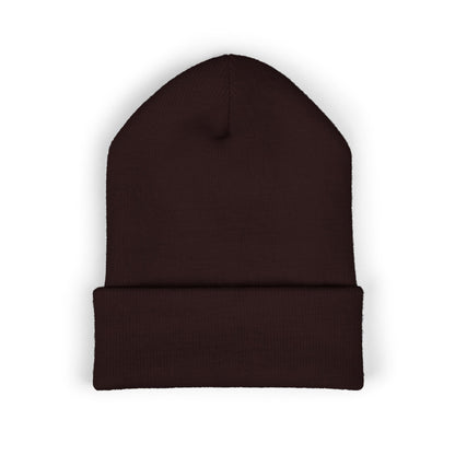 Tired Cuffed Beanie, Embroidered Beanie Hat, Eco-Friendly Accessories, Winter Warm Hat