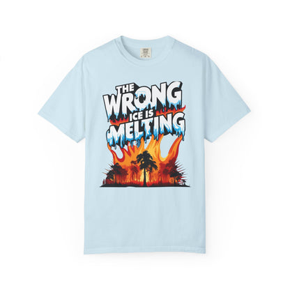 The Wrong Ice Is Melting Eco-Conscious Unisex T-Shirt - Climate Change Awareness Tee, Sustainable Fashion, Environmentalist Gift, Earth Day Apparel, Activism Top