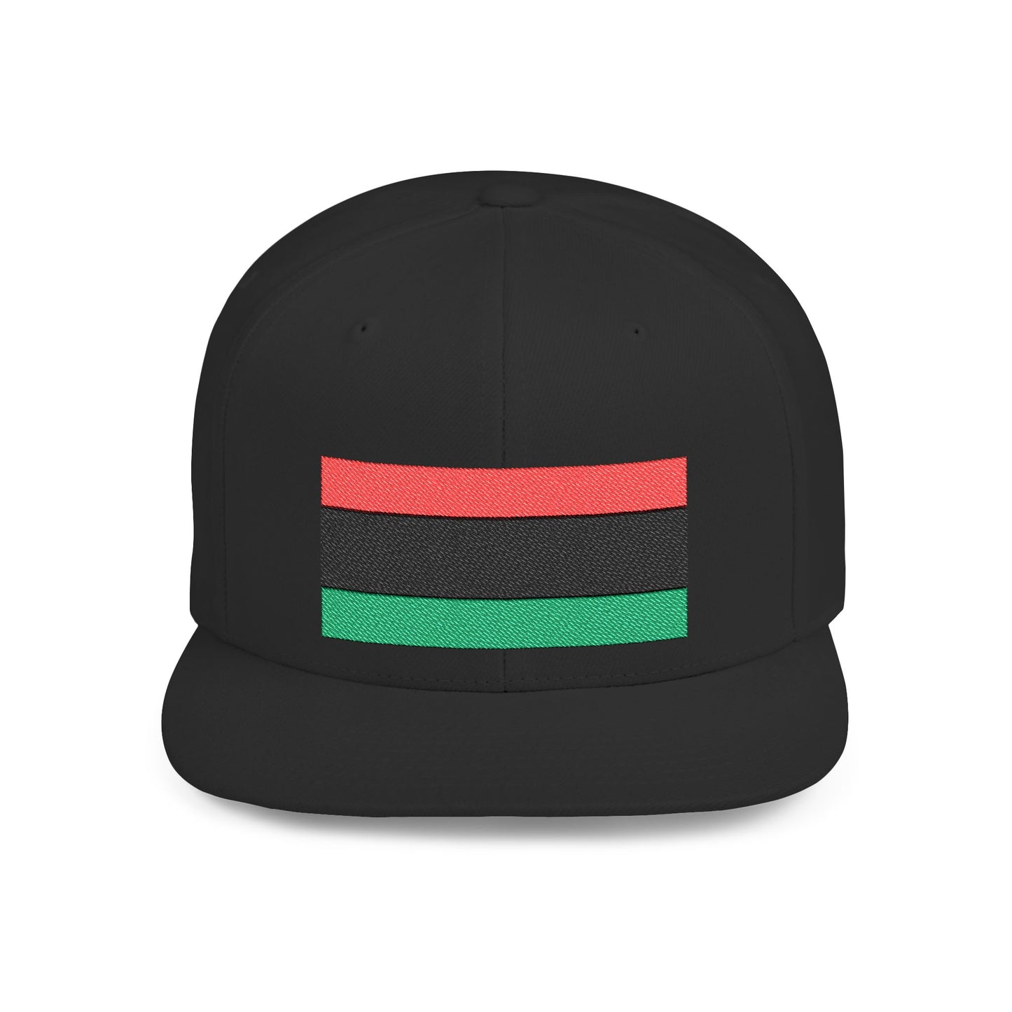 Pan African Embroidered Snapback Cap, Trendy Flat Bill Hat for Activists, Gift for African Heritage Celebrations, Urban Streetwear