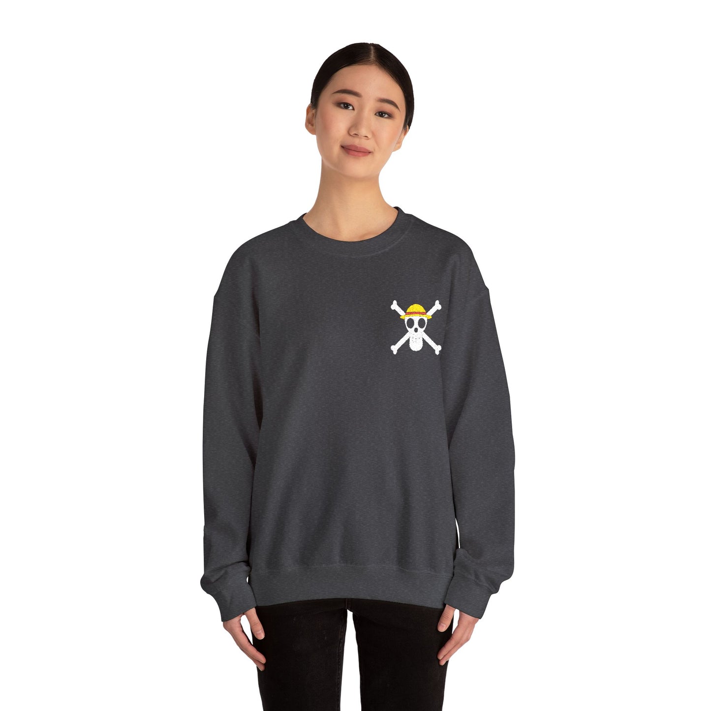 Straw Hat Pirates' Jolly Roger Embroidered Unisex Crewneck Sweatshirt